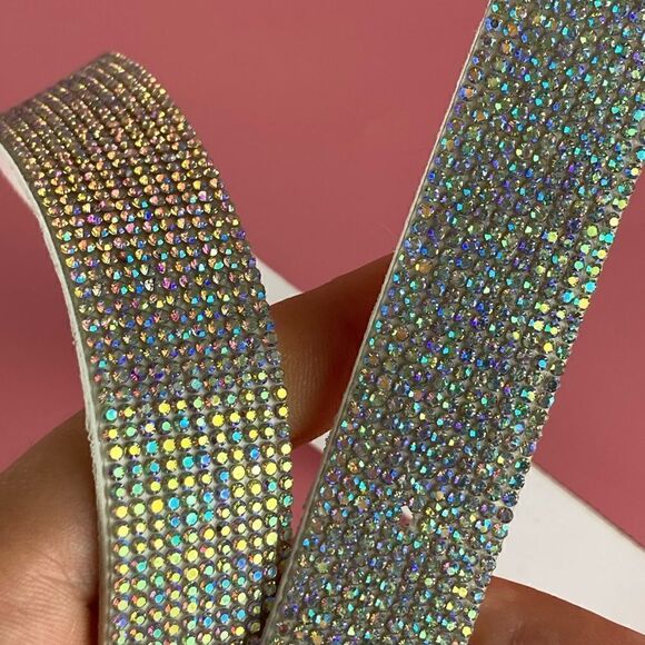 JUICY COUTURE SILVER RHINESTONES GOLD BUCKLE WHITE LEATHER BELT - Picture 7 of 7